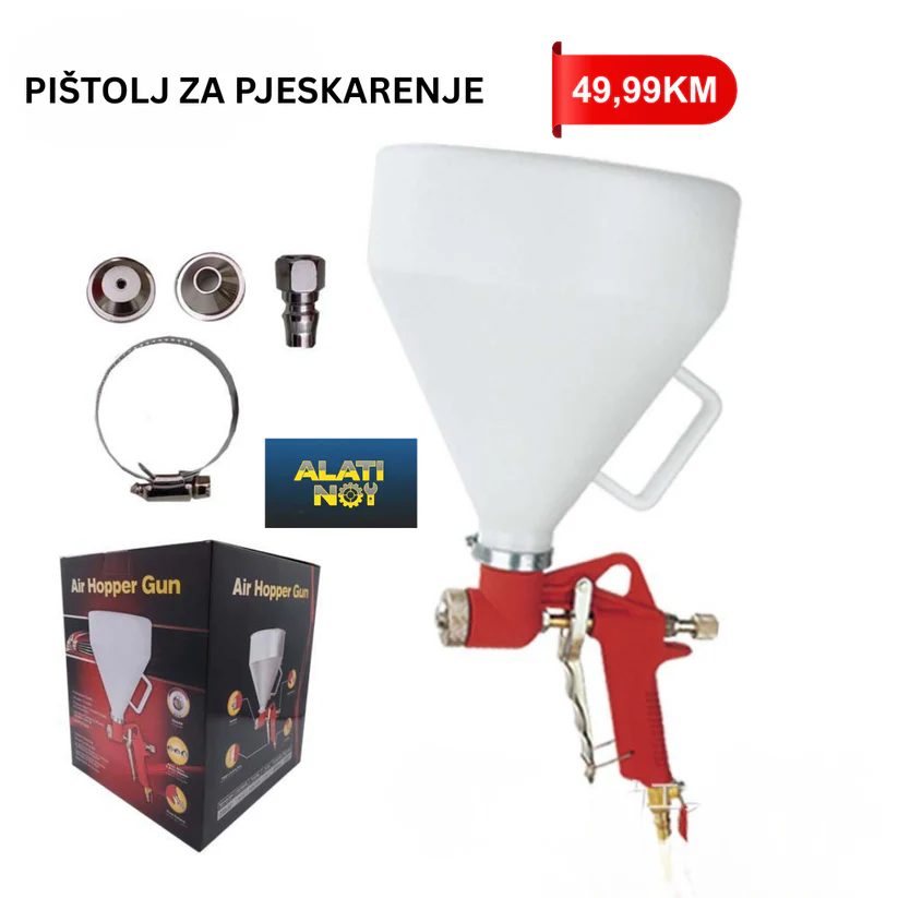 PIŠTOLJ ZA PJESKARENJE / HOPPER GUN – Brza i Efikasna Obrada Površina!
