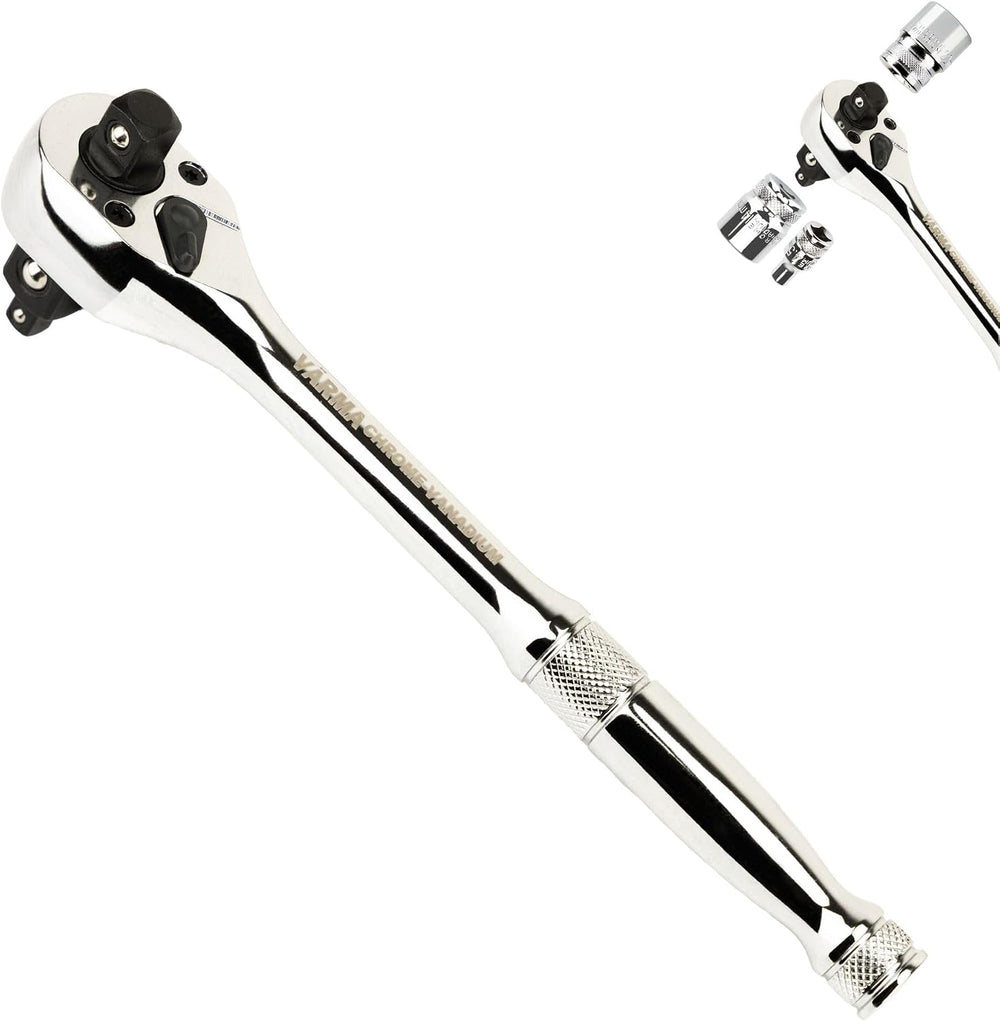 GIDORA 3u1 Račna 1/2", 3/8" i 1/4" – 72 Zuba, CR-V Čelik, 200 mm gedora