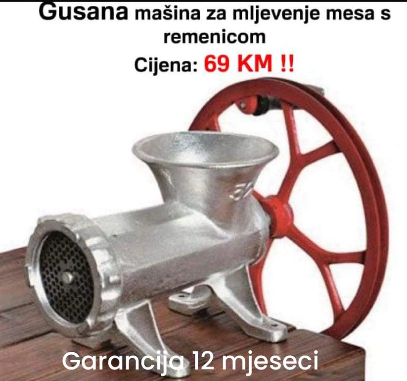 Gusana mašina za mljevenje mesa s remenicom – Profesionalna izrada