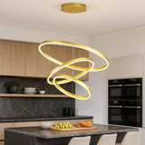 LED Luster sa 3 Prstena – Podesiva Boja Svjetlosti | Bijeli, Crni i Zlatni