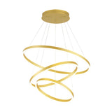 LED Luster sa 3 Prstena – Podesiva Boja Svjetlosti | Bijeli, Crni i Zlatni