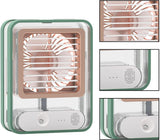 Mini ventilator 3 u 1 sa raspršivačem vode i LED svjetlom – USB punjivi