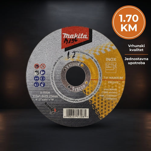 REZNA PLOČA 115 inox-metal MAKITA