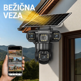 WiFi Solarna Kamera sa Solarnim Panelom – Bežična Vanjska Sigurnosna Kamera sa Noćnim Vidom