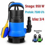 Pumpa za prljavu vodu 950W – Potapajuća muljara 7500 L/h | 79 KM