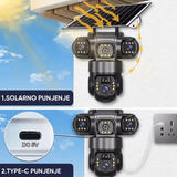 WiFi Solarna Kamera sa Solarnim Panelom – Bežična Vanjska Sigurnosna Kamera sa Noćnim Vidom