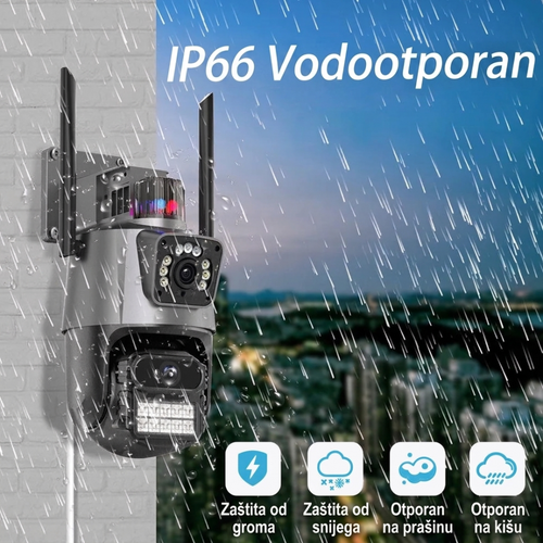 KAMERA PTZ Smart WiFi 8MP 4K Ultra HD – Vanjska sigurnosna kamera sa noćnim vidom