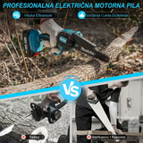 Mini AKU Motorna Pila 48V – Bežična Električna Pila sa 2 Lanca | 1 ili 2 Baterije