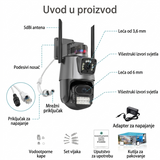 KAMERA PTZ Smart WiFi 8MP 4K Ultra HD – Vanjska sigurnosna kamera sa noćnim vidom