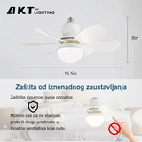 Ventilator sa LED rasvjetom 30W E27 – 3 brzine i 3 moda svjetla