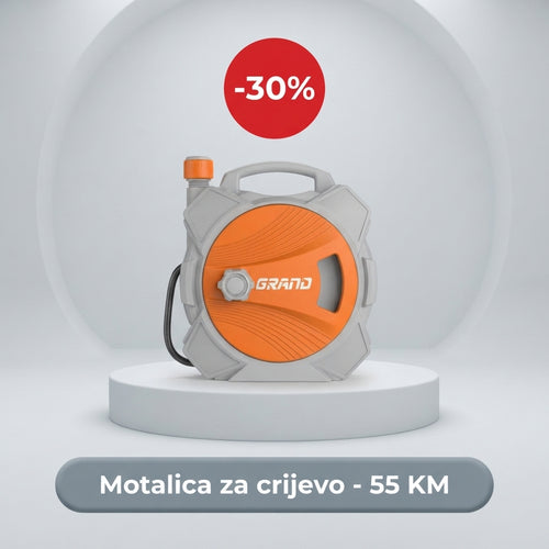 Motalica sa crijevom 15 m praktična motalica za baštu i dvorište
