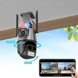 Triple-Lens Smart WiFi Kamera – 3 Objektiva | PTZ Kamera sa AI Detekcijom i Noćnim Vidom