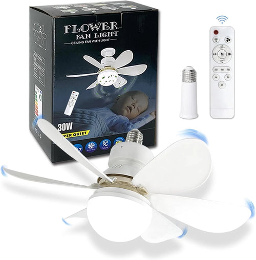 Ventilator sa LED rasvjetom 30W E27 – 3 brzine i 3 moda svjetla